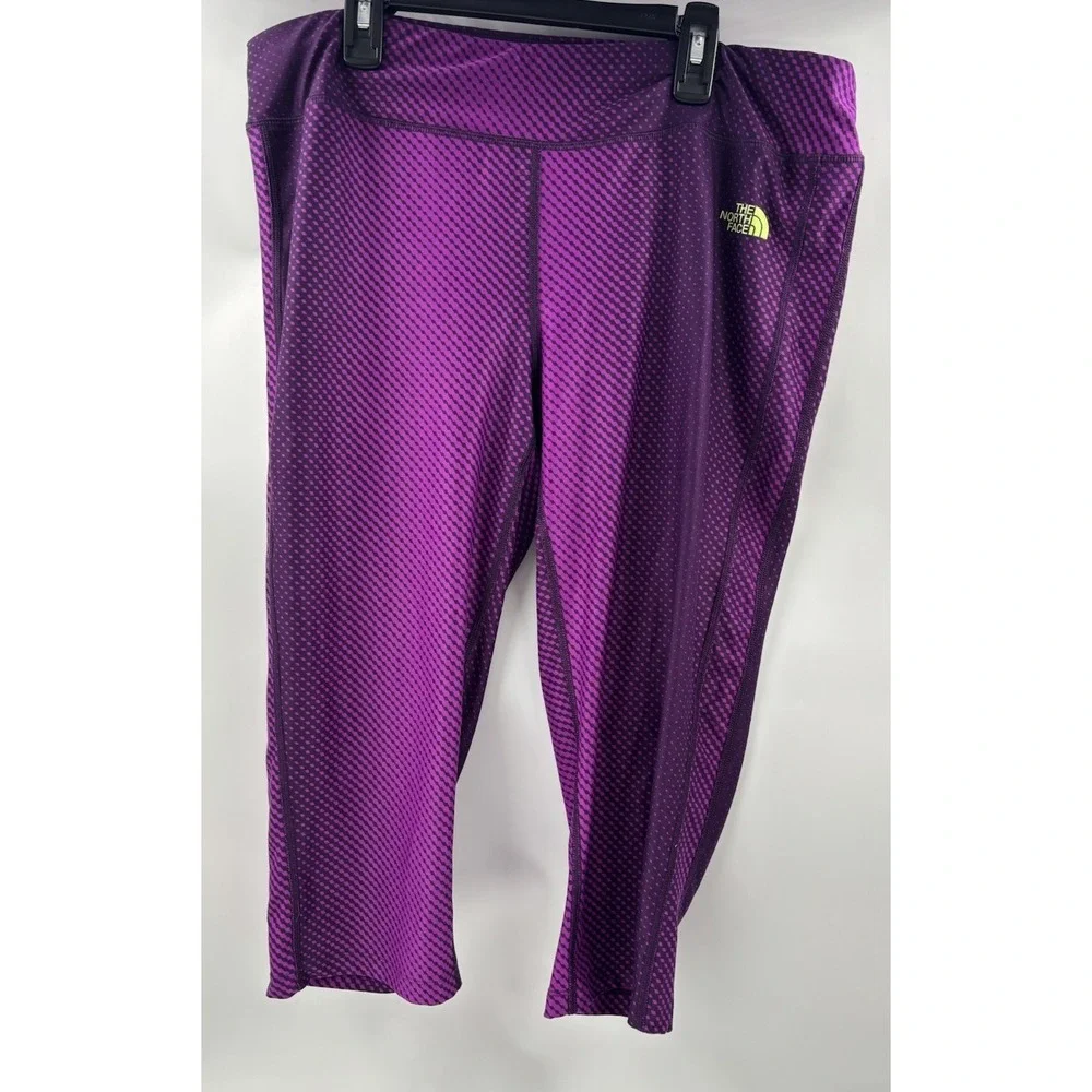 The North Face Women's XL Polyester‎ Purple Graphic Cropped Leggings - Picture 4 of 5